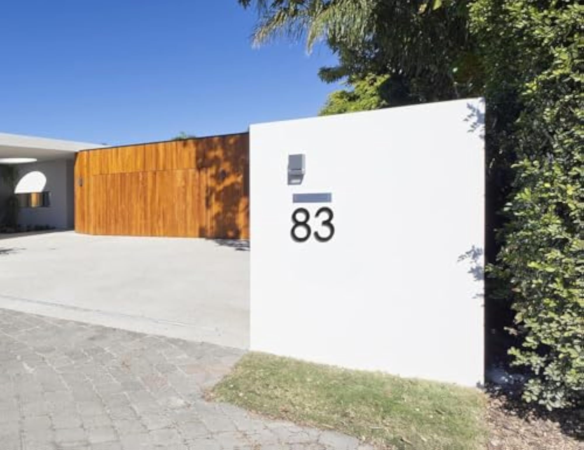 12 Inch Metal Numbers Modern Floating House Address Plaque